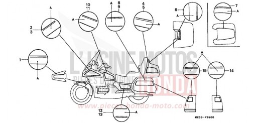 STREIFEN (GL1500SEP/SER/SES/SET) GL1500SET de 1996